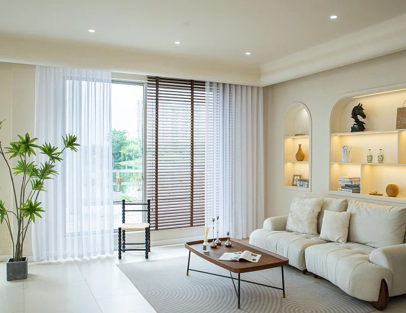 Cross Linen Pevná okenná zástena