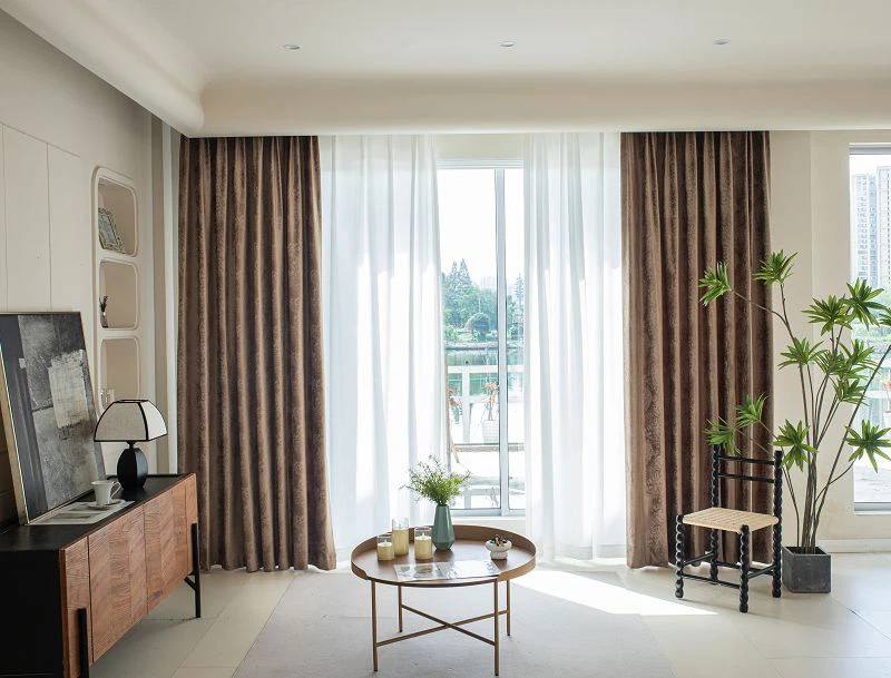 Zamatová opona s mramorovým vzorom a lamináciou